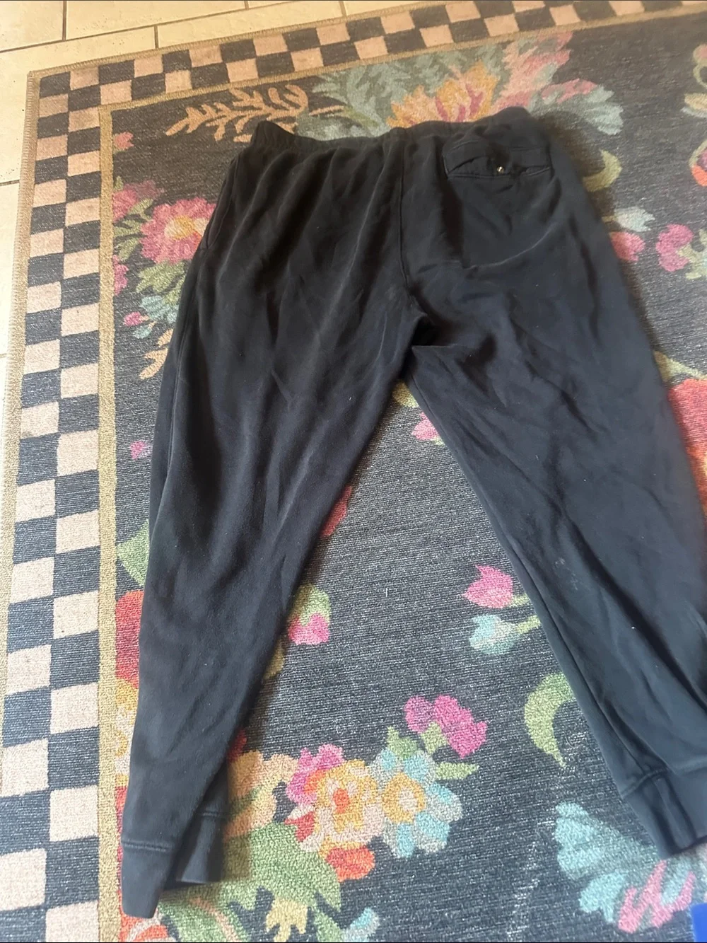 Nike Kids Black Jogger Sweatpants with White Swoosh